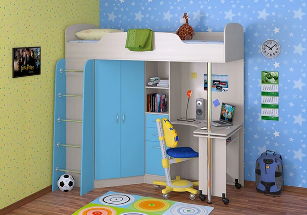 Кровать-чердак Формула мебели Теремок-1